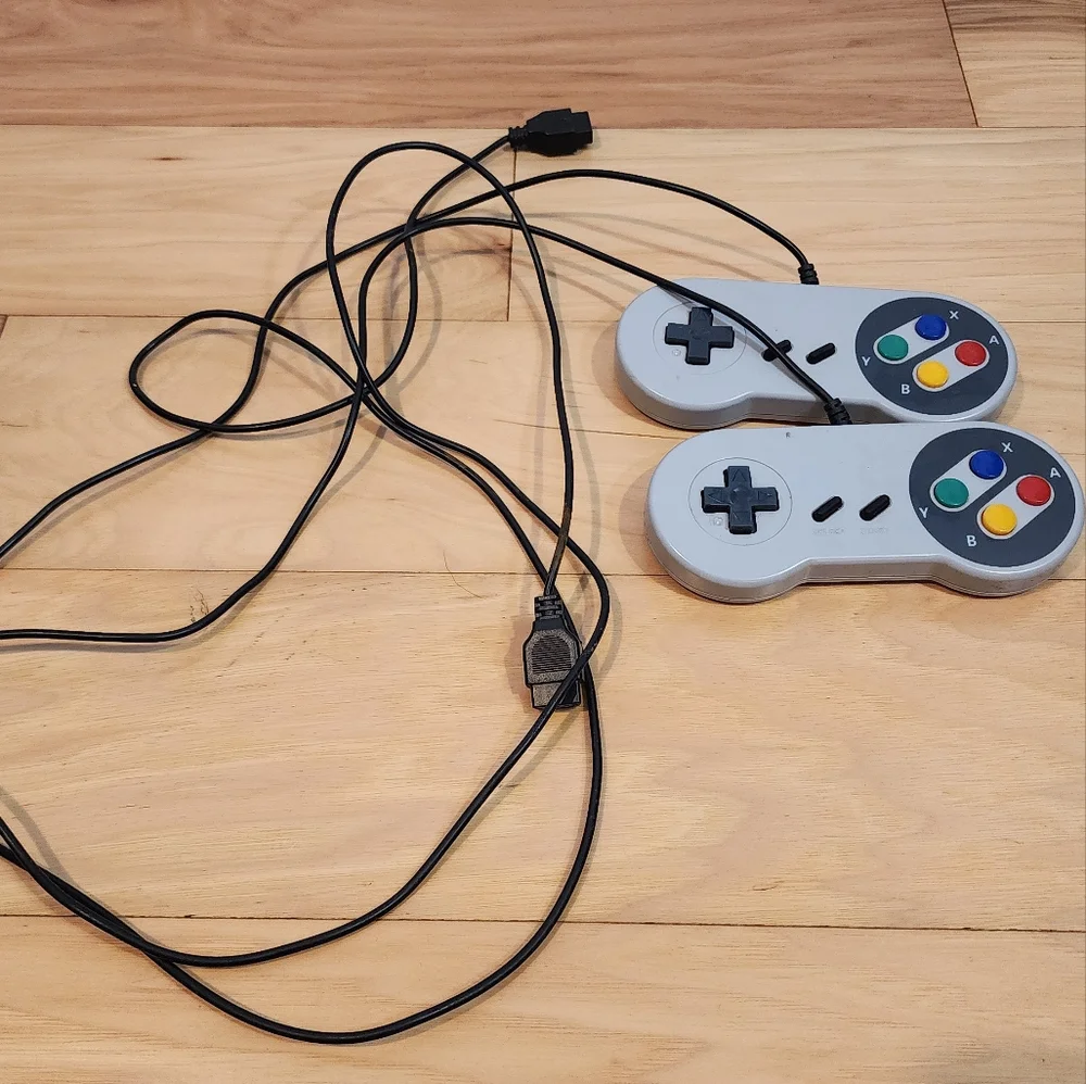 2 Pieces Nintendo Classic Gray Gaming Controller Set